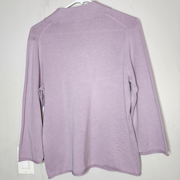 J Jill long sleeve purple knit shirt - Picture 7 of 16